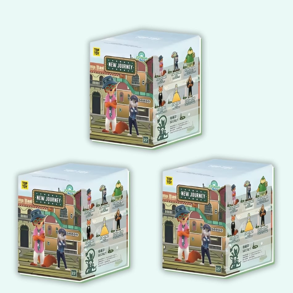 Blind Box Zootopie Judy en Nick Serie V2 Willekeurig Model De Knuffel set-van-3