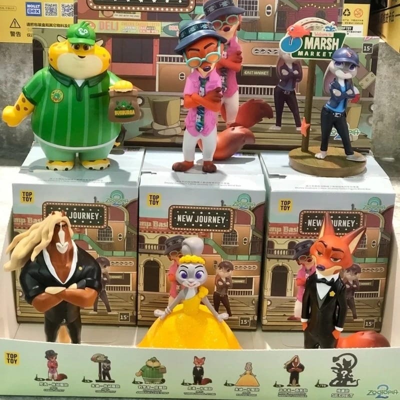 Blind Box Zootopie Judy en Nick Serie V2 Willekeurig Model De Knuffel