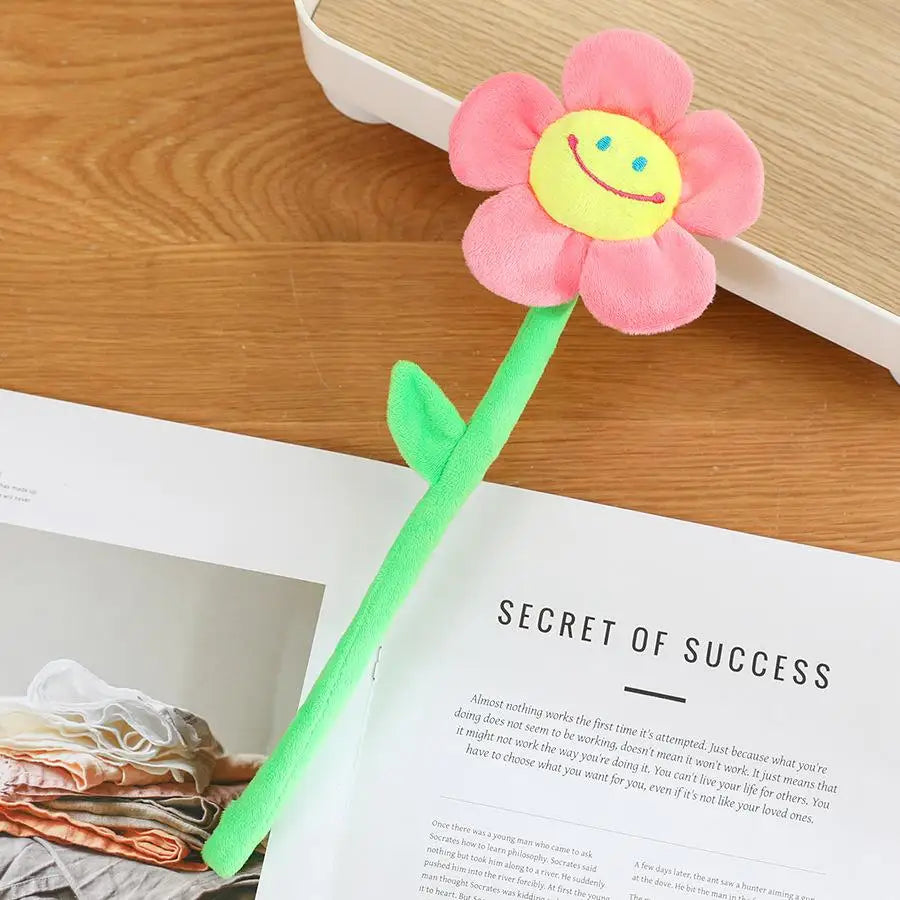 Bloem Knuffel 30 cm | Pluche Zonnebloem en Roos, 12 Modellen De Knuffel Model J