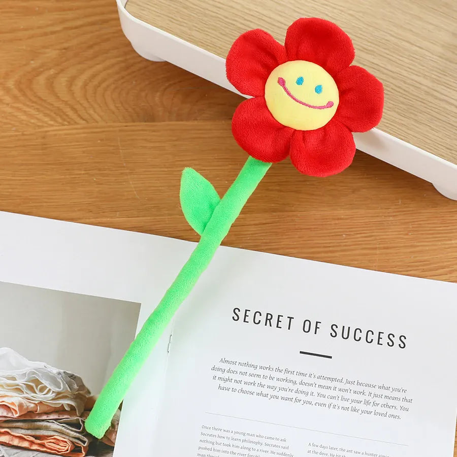 Bloem Knuffel 30 cm | Pluche Zonnebloem en Roos, 12 Modellen De Knuffel