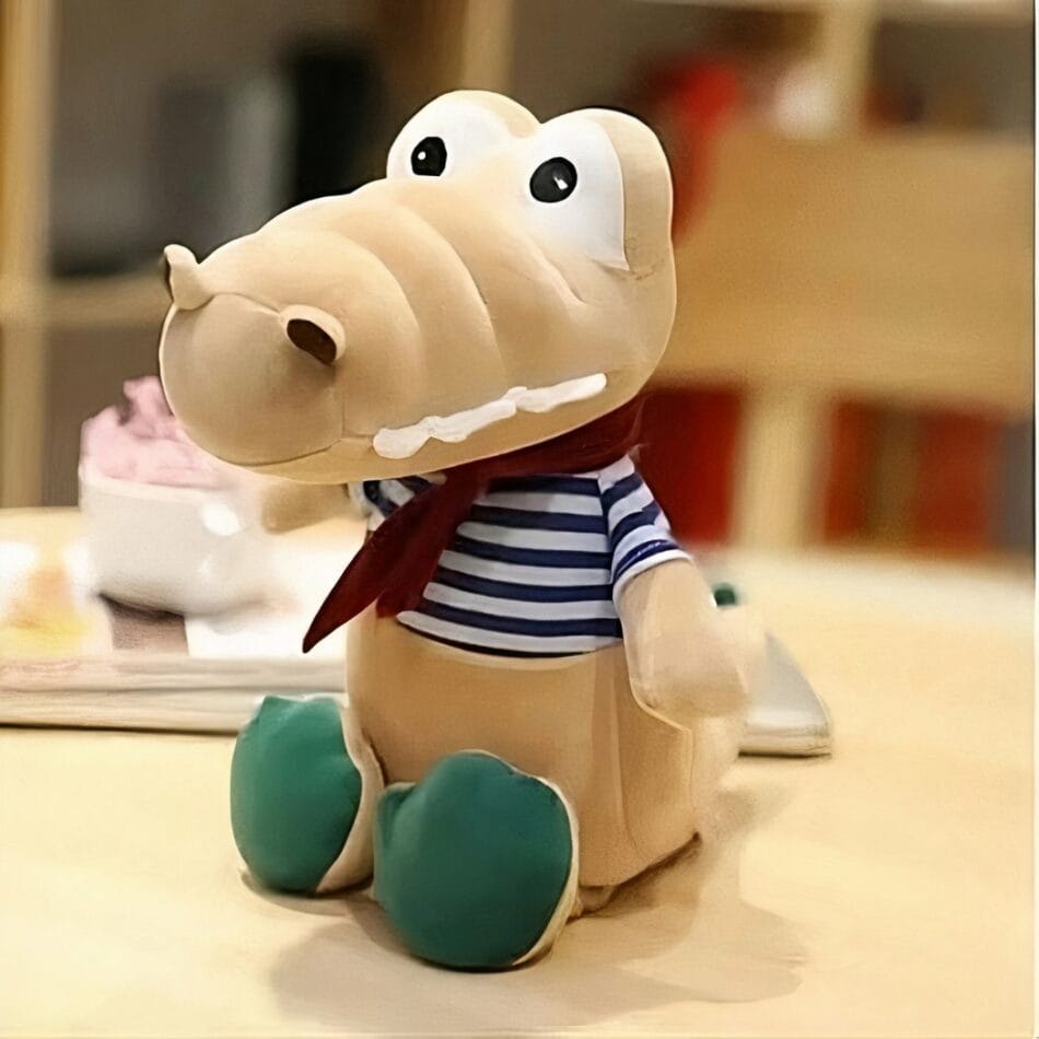 Bruine Baby Krokodil Knuffel Zachte Pluche Speelkameraad De Knuffel