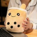 Bruine Bubble Tea Knuffel Kussen Schattig Knuffelmaatje De Knuffel