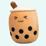 Bruine Bubble Tea Knuffel Kussen Schattig Knuffelmaatje De Knuffel