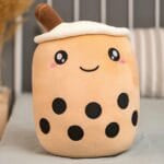 Bruine Bubble Tea Knuffel Kussen Schattig Knuffelmaatje De Knuffel