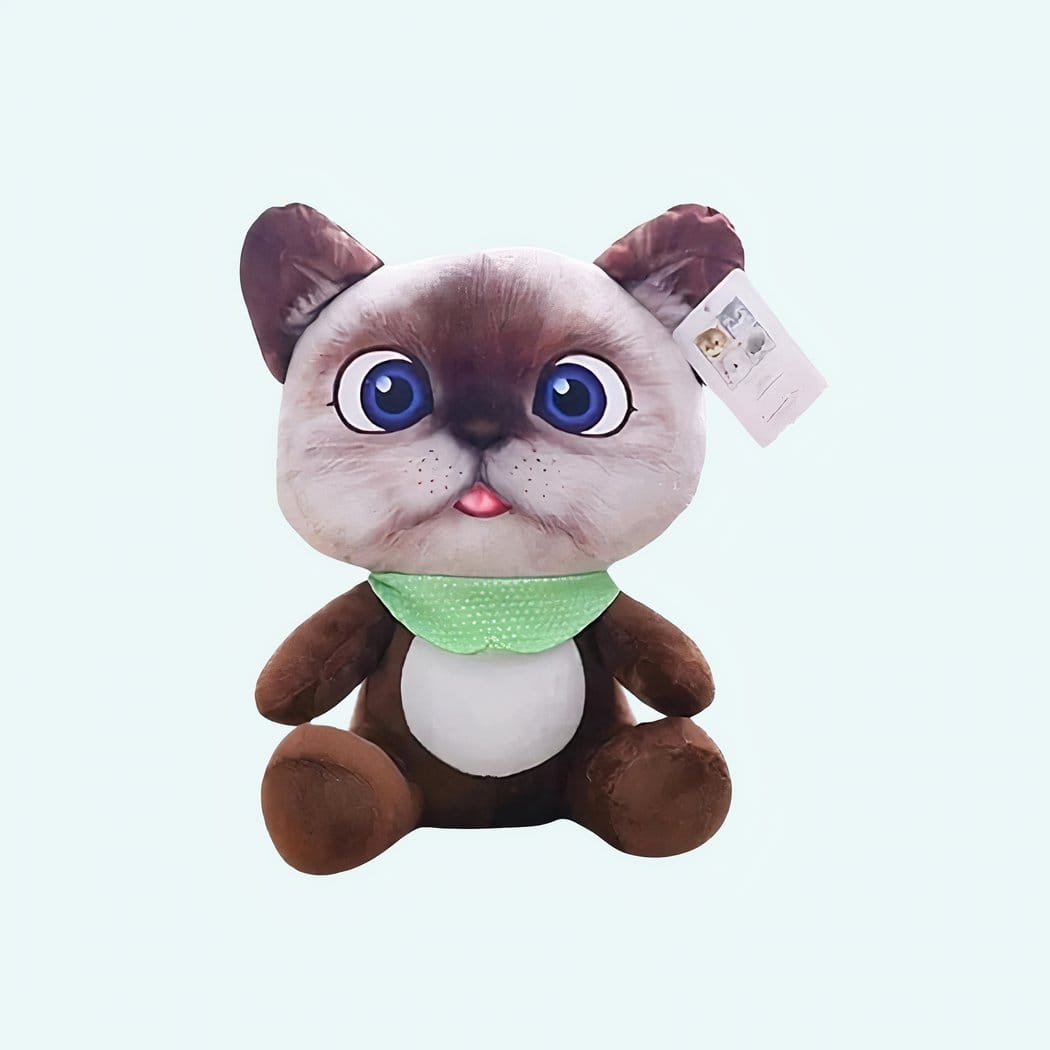 Bruine Cartoon Kat Knuffel Ultra Zacht Pluche De Knuffel