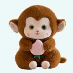 Bruine Kawaii Knuffel Aap Met Zachte Katoenen Vacht De Knuffel