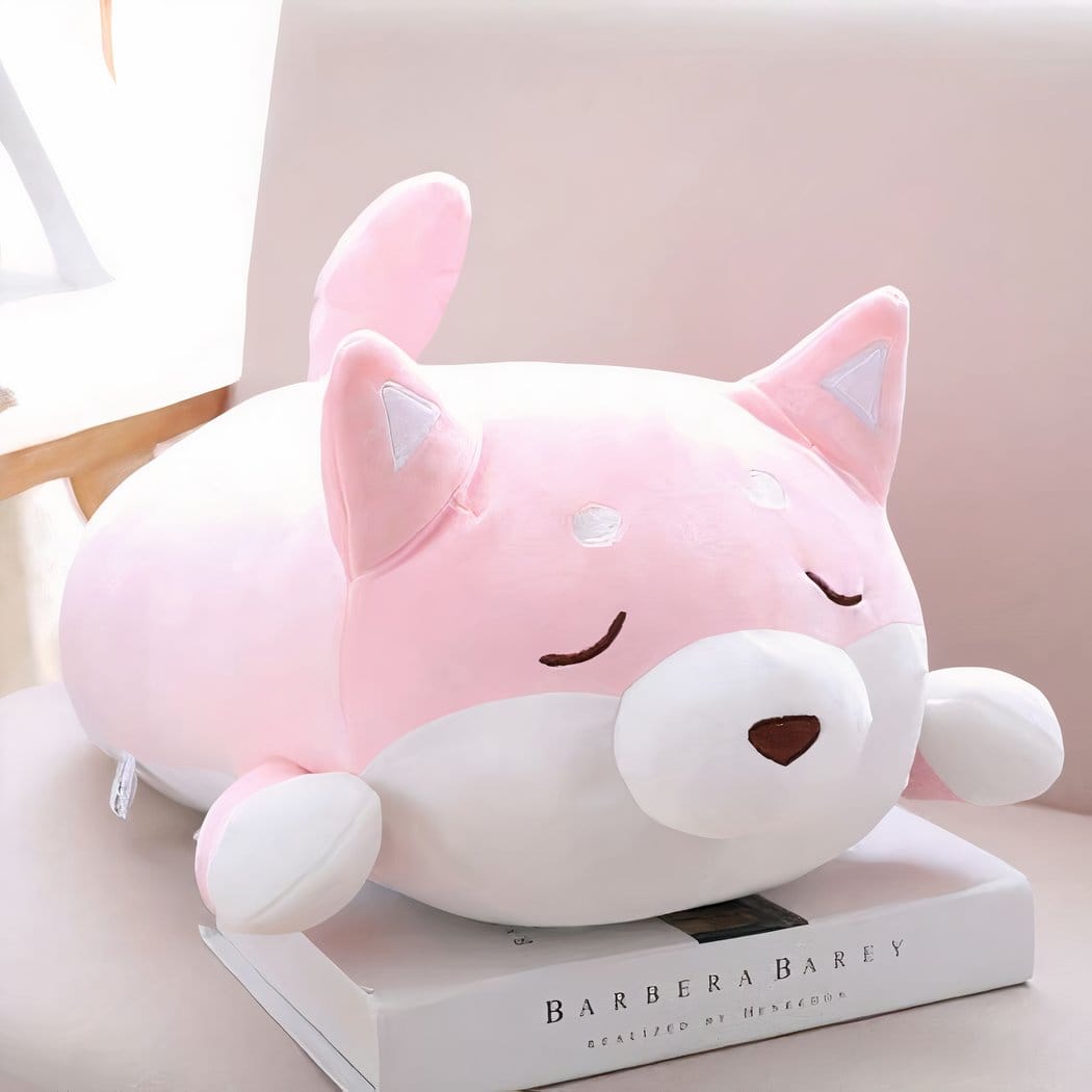 Bruine Kawaii Knuffel Hond Met Zachte Vacht En Glimlach De Knuffel 55cm