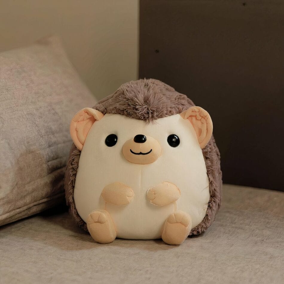 Bruine Knuffel Egel Zachte Vacht Compact Formaat De Knuffel