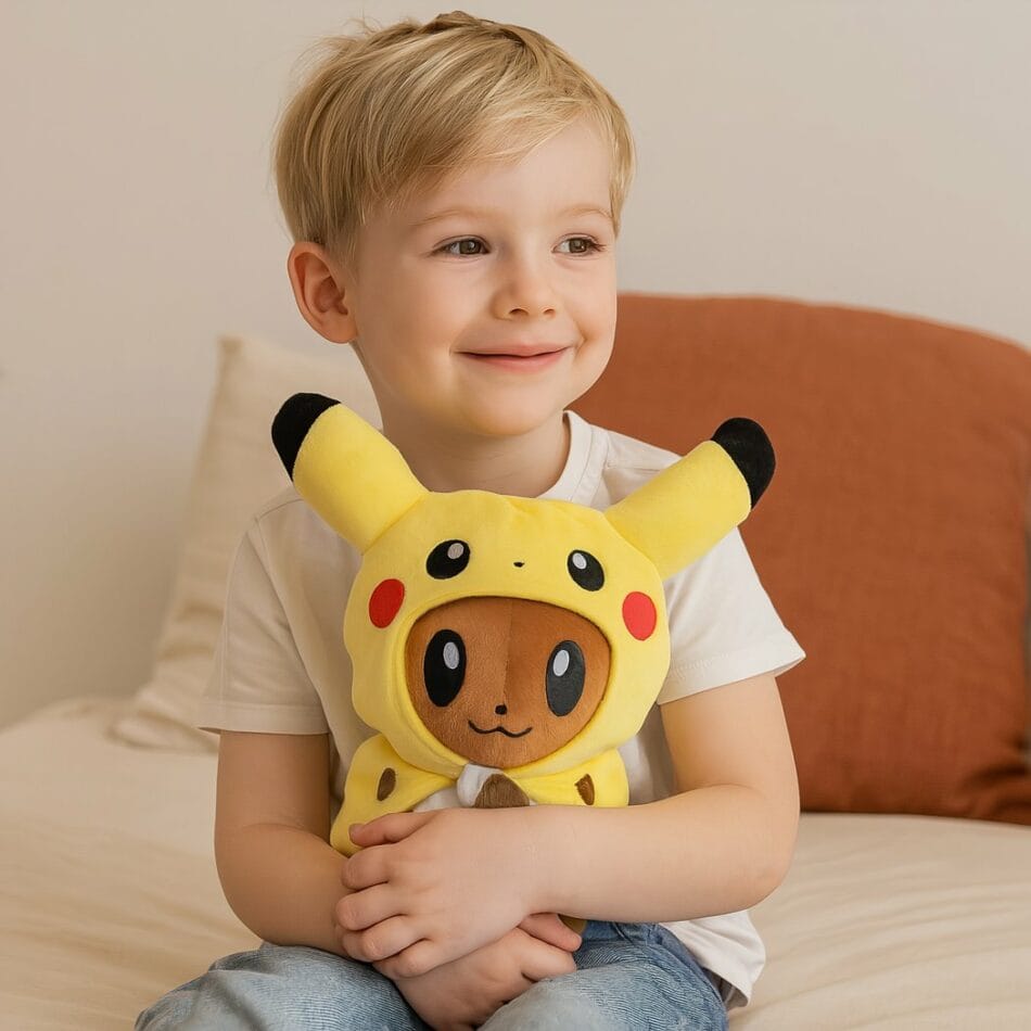 Bruine Knuffel Evoli Verkleed als Pikachu Pokémon Pluche De Knuffel