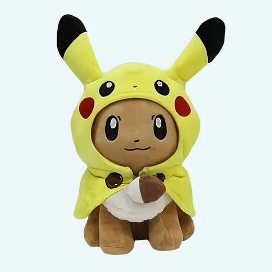 Bruine Knuffel Evoli Verkleed als Pikachu Pokémon Pluche De Knuffel