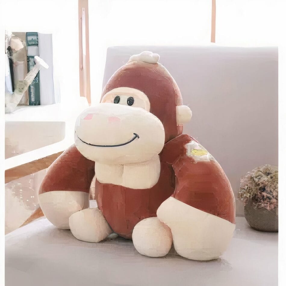 Bruine Knuffel Gorilla Met Zachte Vacht Voor Kinderen De Knuffel