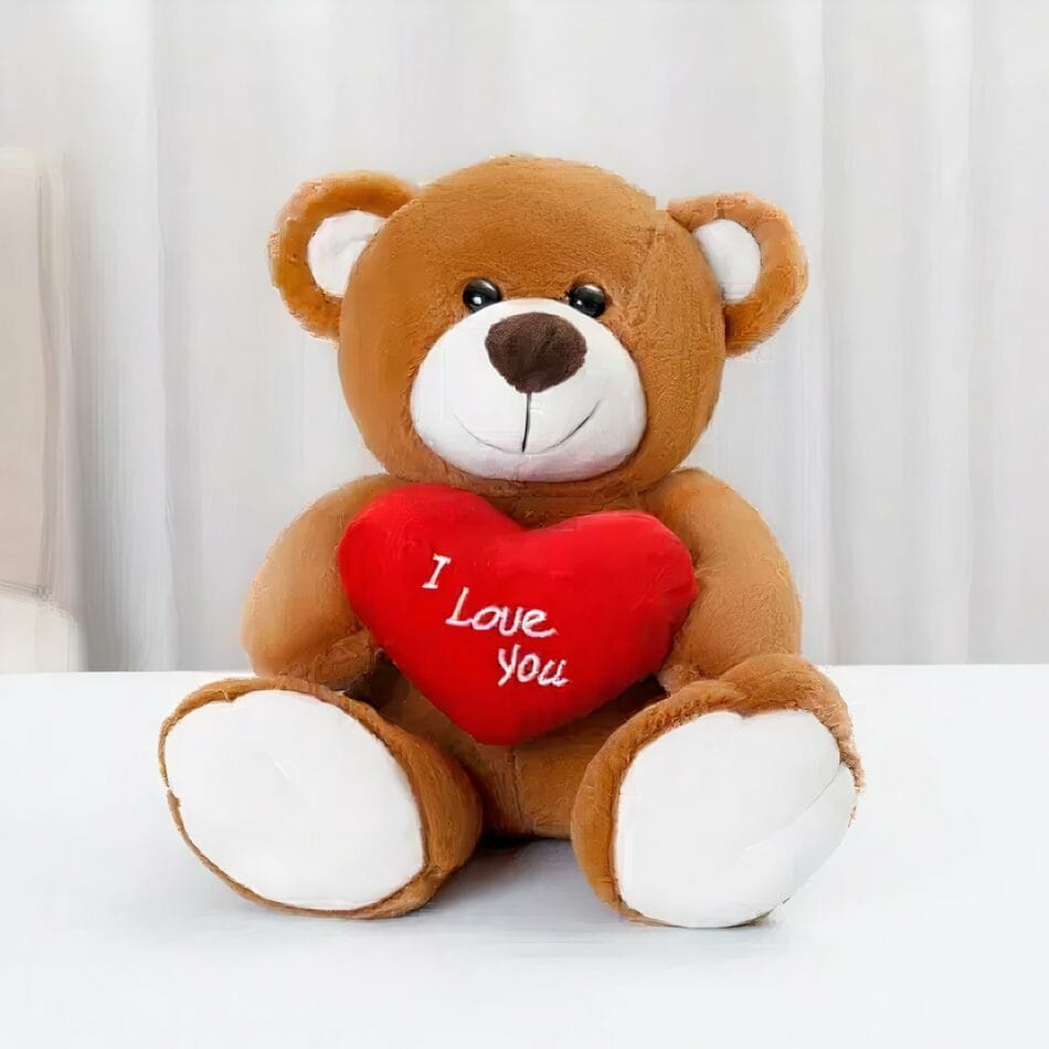 Bruine Knuffelbeer Amour Met Donker Zijdeachtige Vacht Geschenk De Knuffel