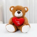 Bruine Knuffelbeer Amour Met Donker Zijdeachtige Vacht Geschenk De Knuffel