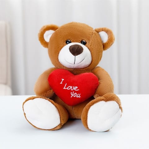Bruine Knuffelbeer Amour Met Donker Zijdeachtige Vacht Geschenk De Knuffel