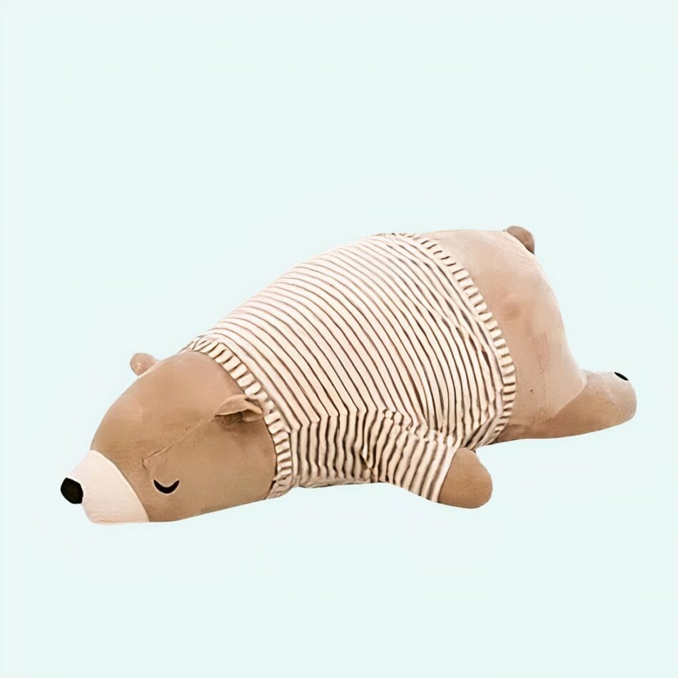 Bruine Knuffelbeer in Pyjama Slapend Knuffel De Knuffel