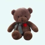Bruine Knuffelbeer Met Hart Zachte Knuffel Vol Liefde De Knuffel