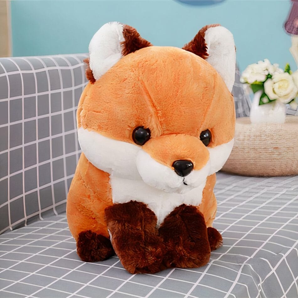 Bruine Knuffelvos in Kawaii Stijl voor Kinderen 40 cm De Knuffel
