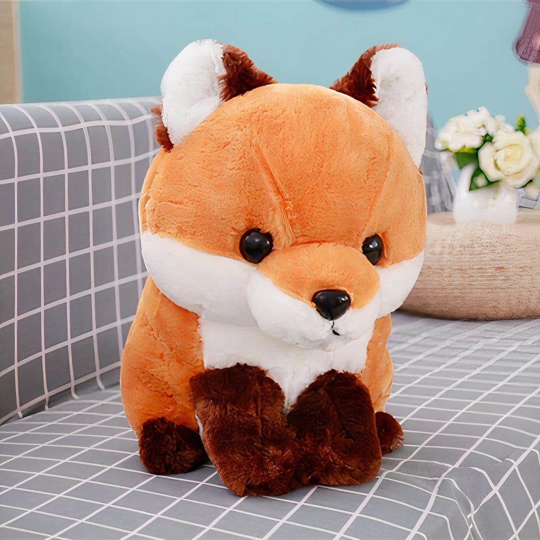 Bruine Knuffelvos in Kawaii Stijl voor Kinderen 40 cm De Knuffel