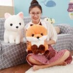 Bruine Knuffelvos in Kawaii Stijl voor Kinderen 40 cm De Knuffel