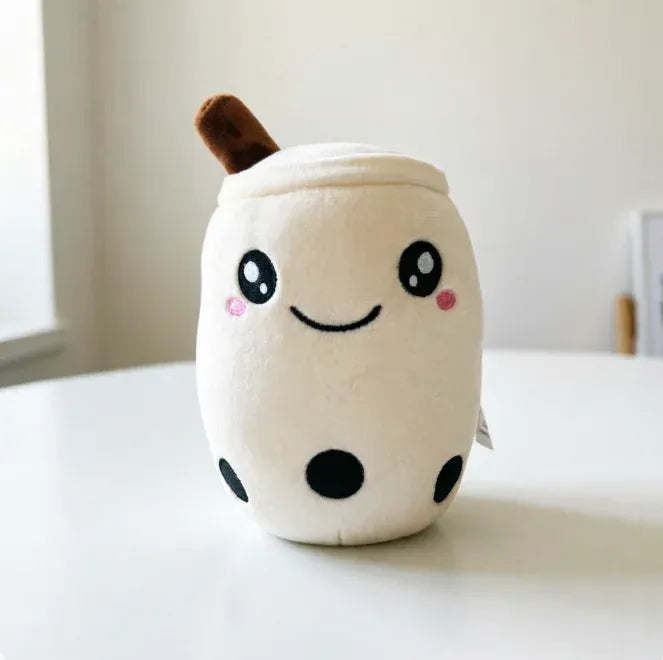 Bubble Tea Knuffel 24 cm | Kawaii Boba Melkthee De Knuffel Wit