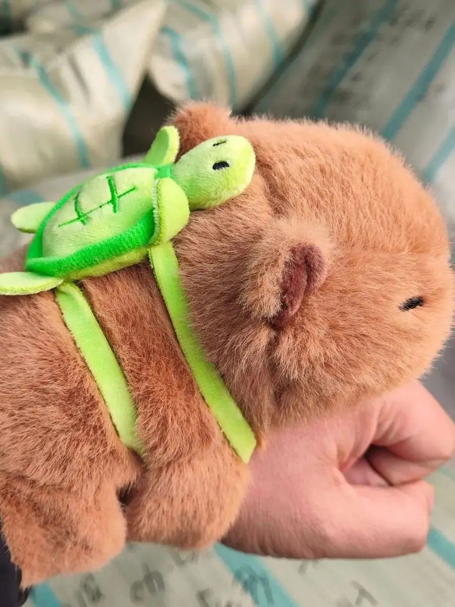 Capibara en Vos Knuffel Armband | Pluche Klaparmband De Knuffel