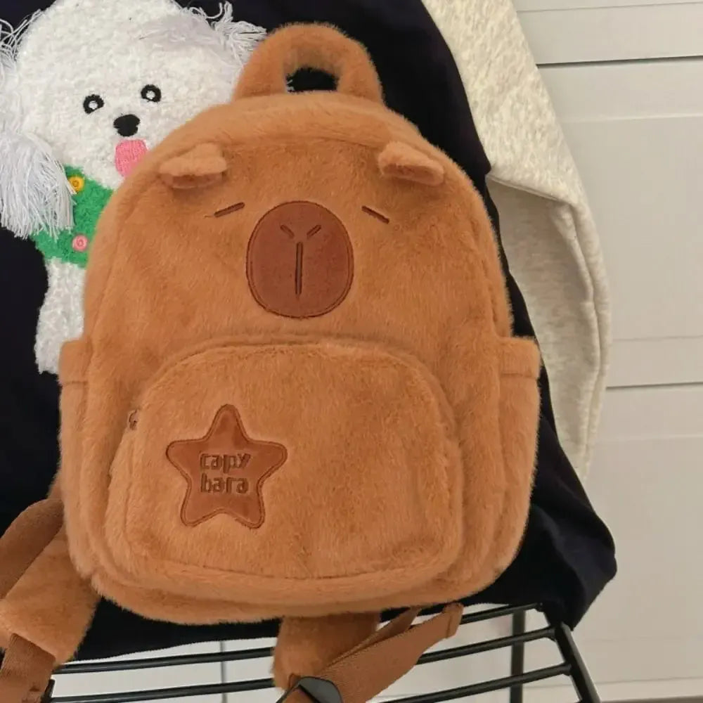 Capibara Knuffel Rugzak | Pluche Kawaii Rugtas De Knuffel