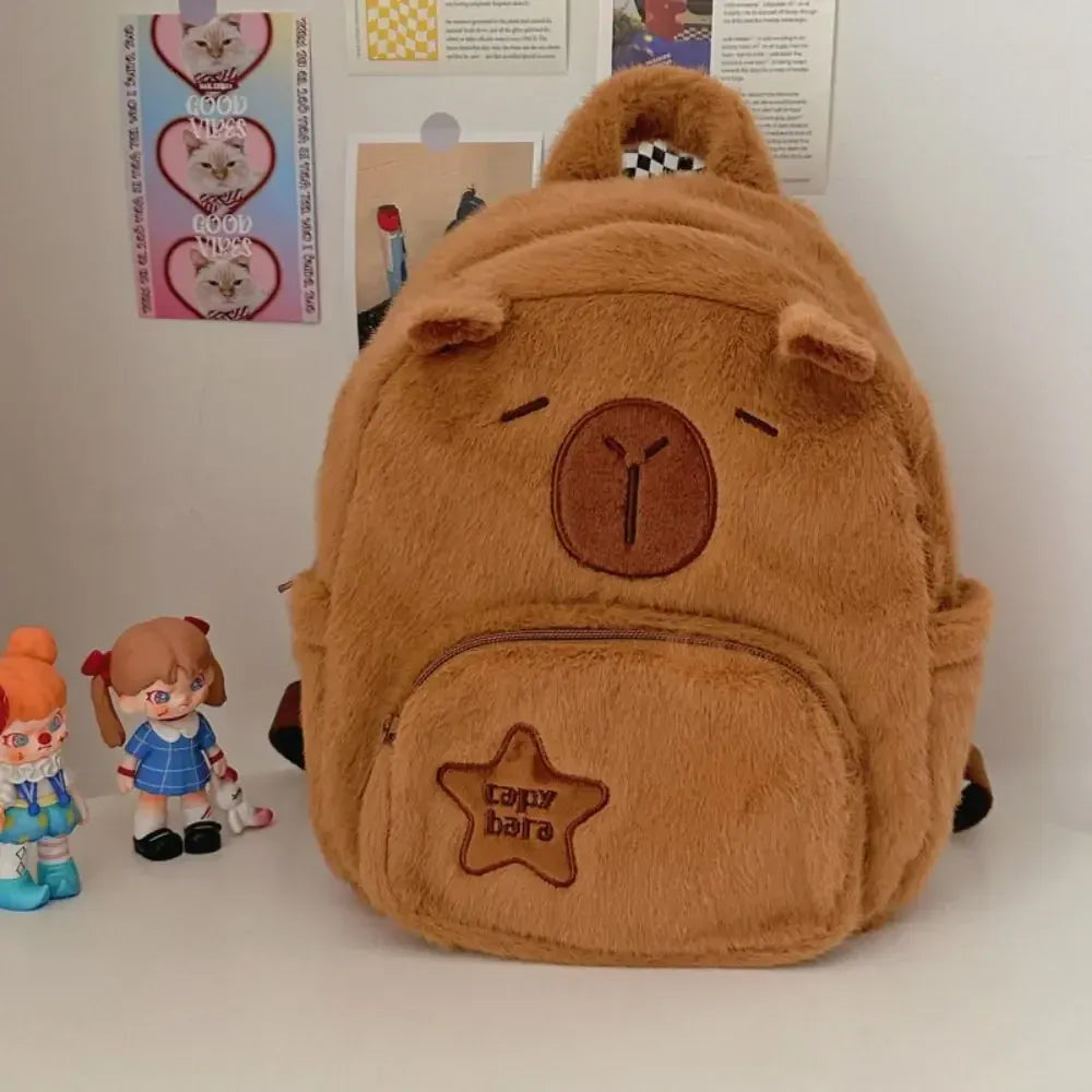 Capibara Knuffel Rugzak | Pluche Kawaii Rugtas De Knuffel