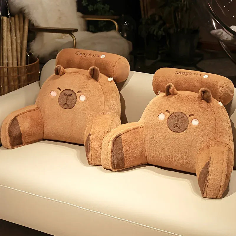 Capibara Knuffelkussen Rugkussen | Pluche Stoelkussen met Rits De Knuffel
