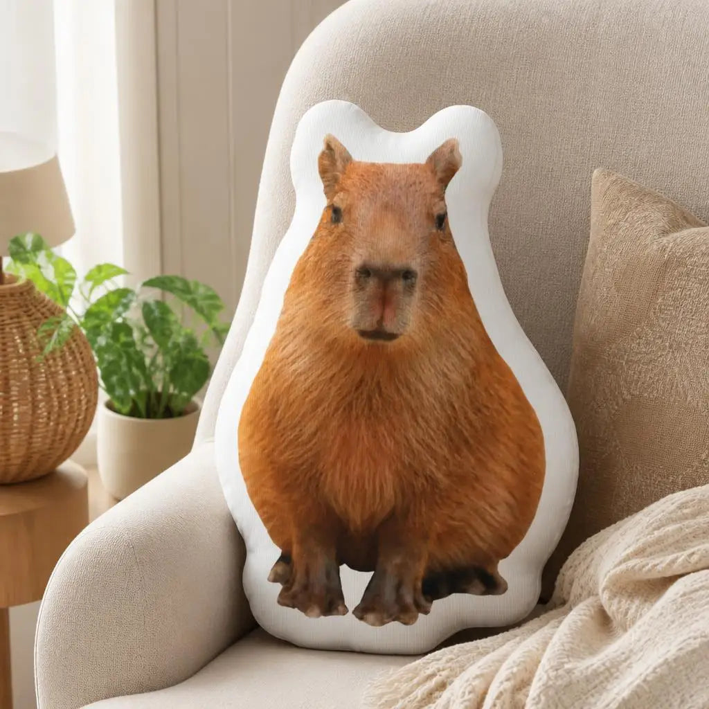 Capybara Knuffelkussen Dier | Pluche Decoratiekussen De Knuffel