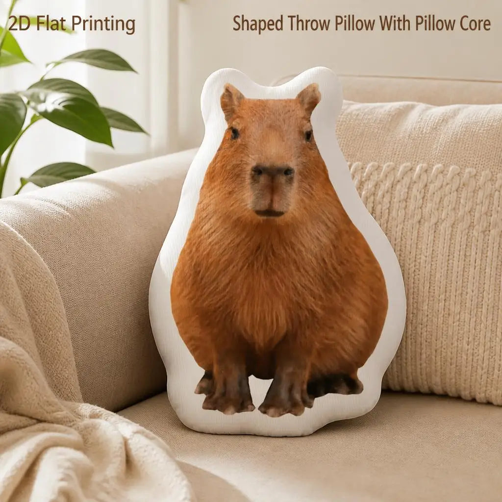 Capybara Knuffelkussen Dier | Pluche Decoratiekussen De Knuffel