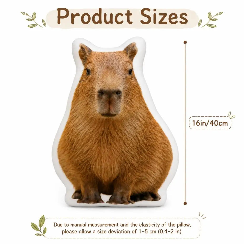 Capybara Knuffelkussen | Pluche Sierkussen in Capybara Vorm De Knuffel