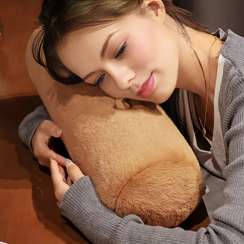 Capybara Knuffelkussen Rugkussen | Pluche Lees en Lendekussen De Knuffel