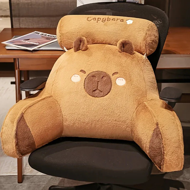 Capybara Knuffelkussen Rugkussen | Pluche Lees en Lendekussen De Knuffel