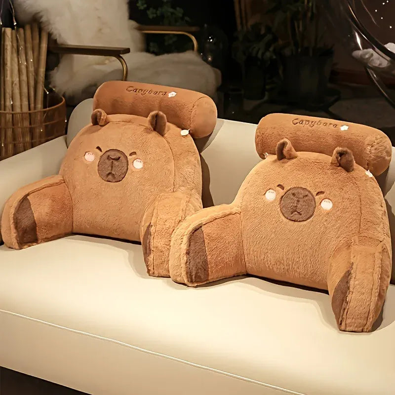 Capybara Knuffelkussen Rugkussen | Pluche Lees en Lendekussen De Knuffel