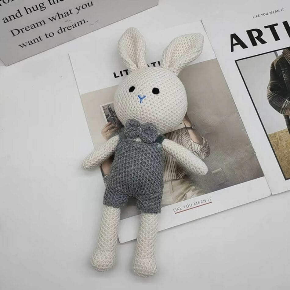 Crochet Konijn Monsieur Lapin Knuffel Handgemaakt Sprookjesdecoratie De Knuffel