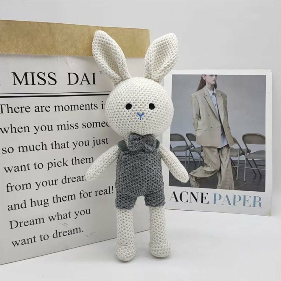 Crochet Konijn Monsieur Lapin Knuffel Handgemaakt Sprookjesdecoratie De Knuffel
