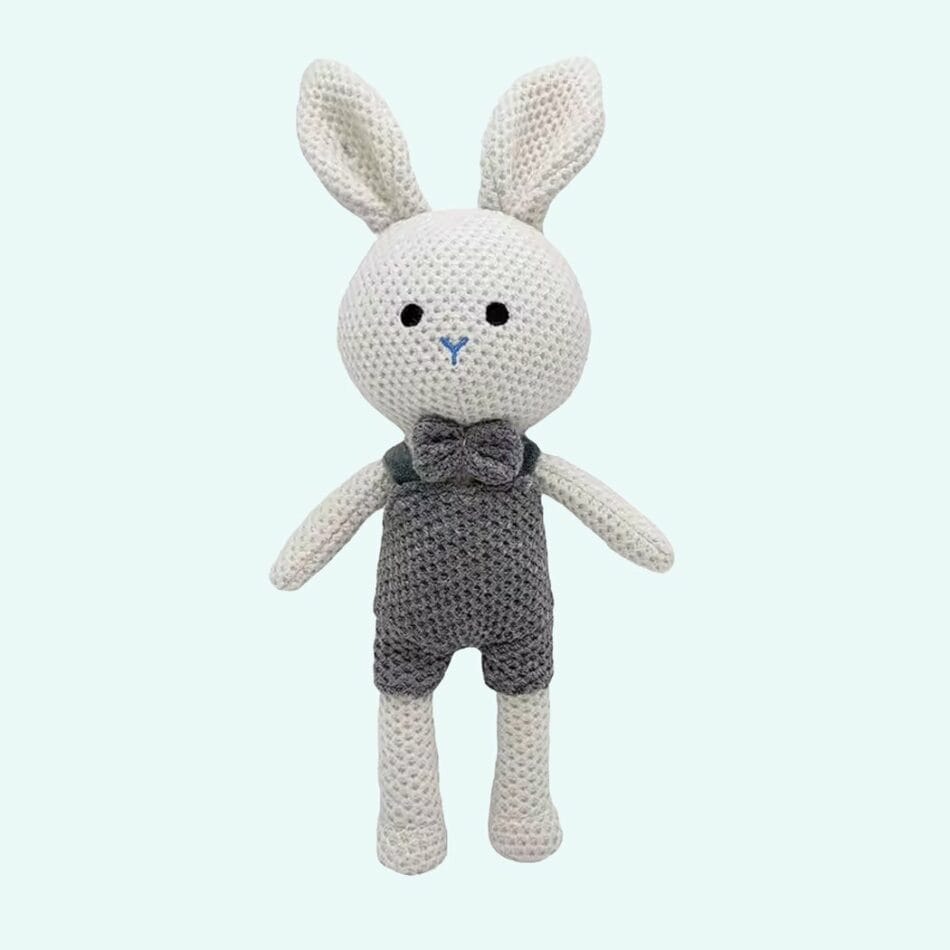 Crochet Konijn Monsieur Lapin Knuffel Handgemaakt Sprookjesdecoratie De Knuffel