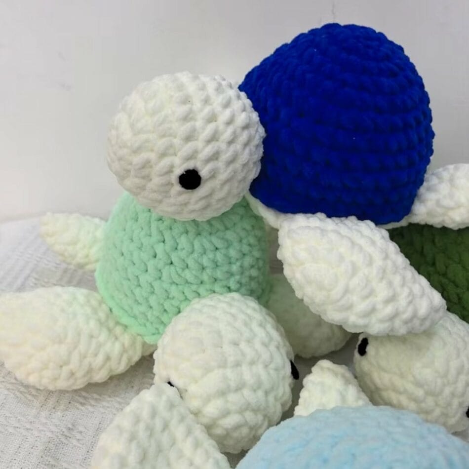 Crochet Zeeschildpad Knuffel Van Katoen Zacht Garen De Knuffel