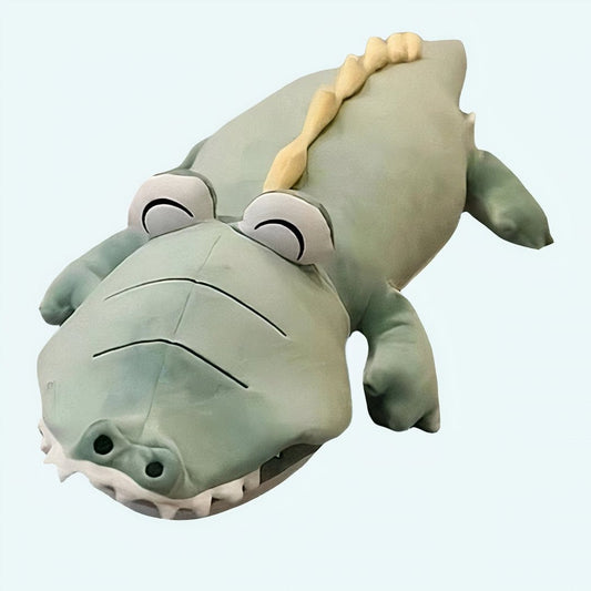 Diepblauwe Pluche Dinosaurus Knuffel Magique Met Realistische Vorm De Knuffel