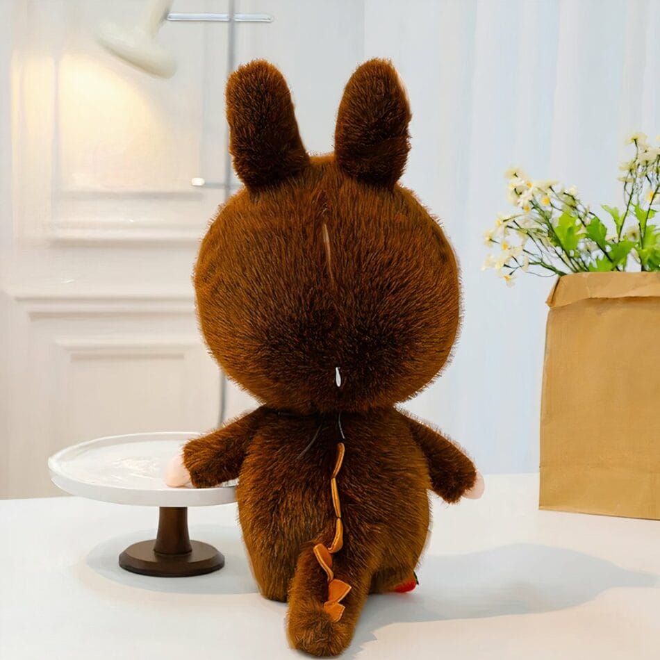 Dikke Labubu Knuffel Grote Pluche Met Speels Gezicht De Knuffel