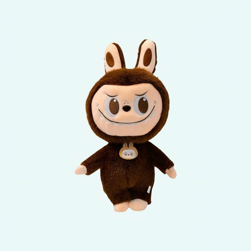 Dikke Labubu Knuffel Grote Pluche Met Speels Gezicht De Knuffel