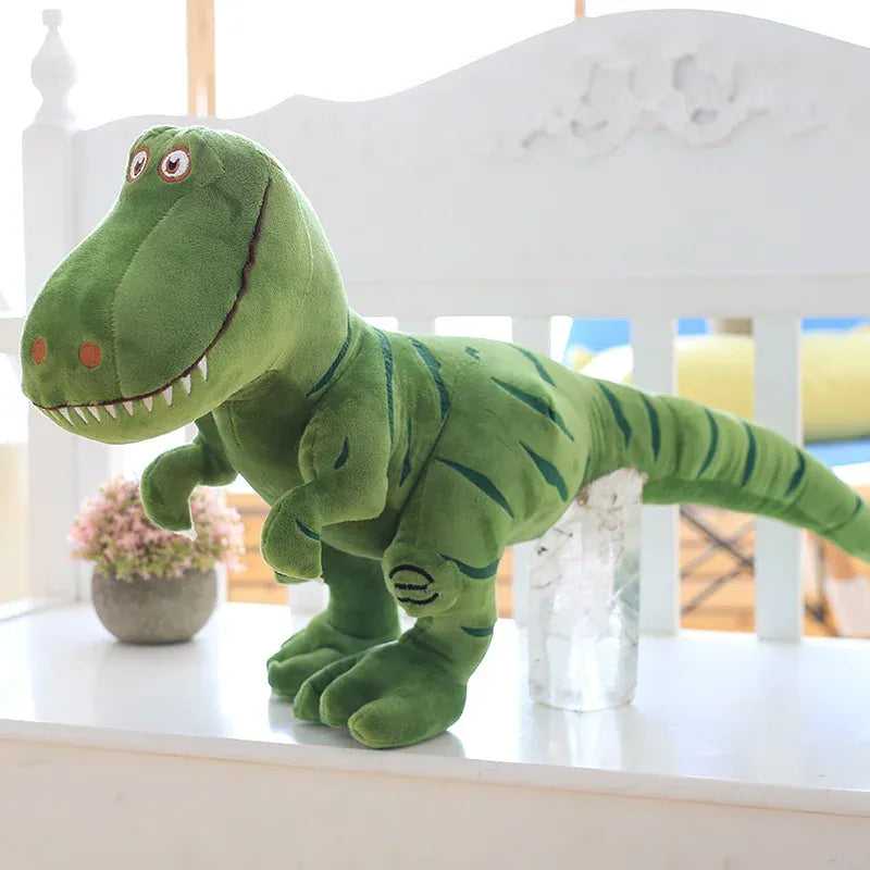 Dinosaurus Knuffel T-Rex | Grote Pluche Dino 40 tot 100 cm De Knuffel 40 cm / Groen