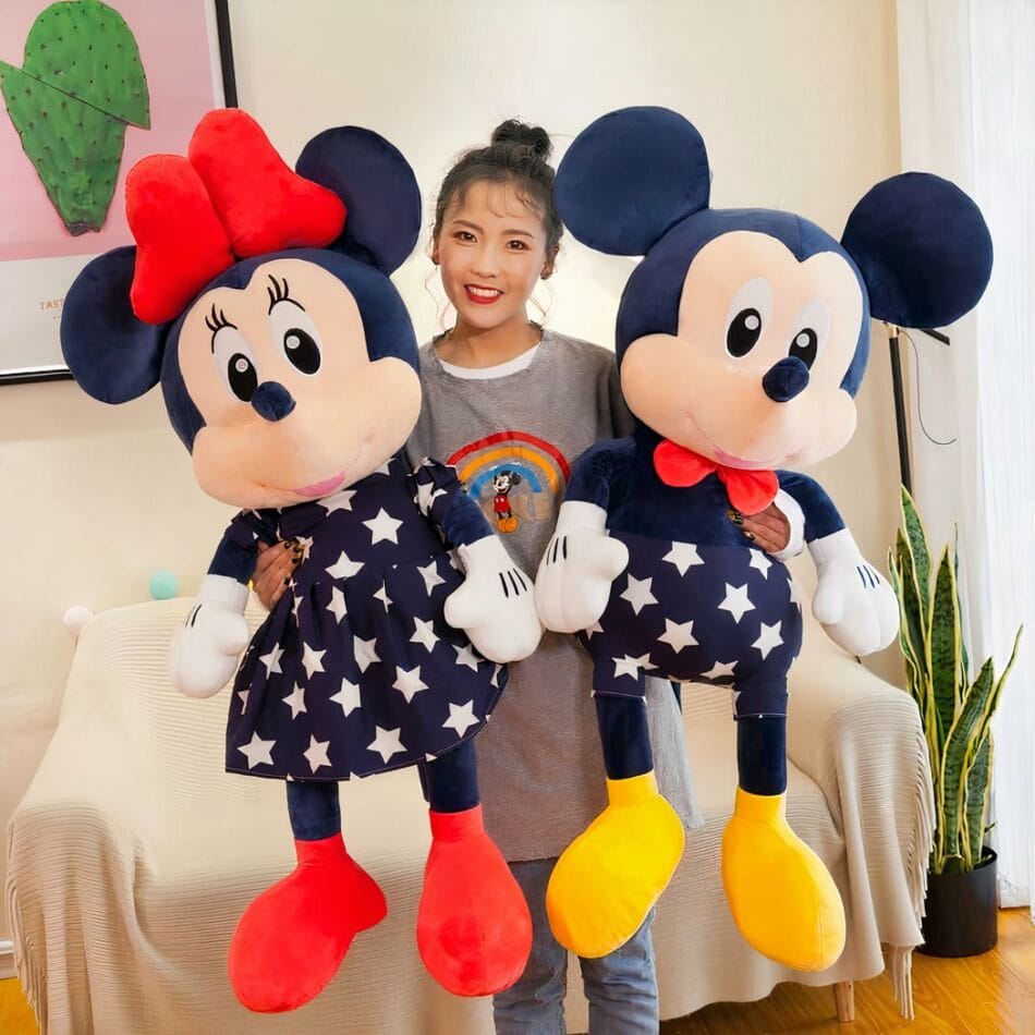 Disney Knuffel Mickey Ster 135 Cm Zwart Kroontje Gouden Ster De Knuffel