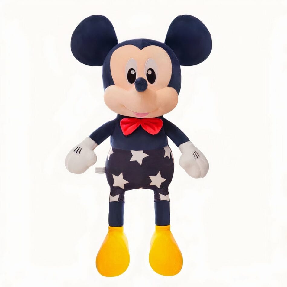 Disney Knuffel Mickey Ster 135 Cm Zwart Kroontje Gouden Ster De Knuffel