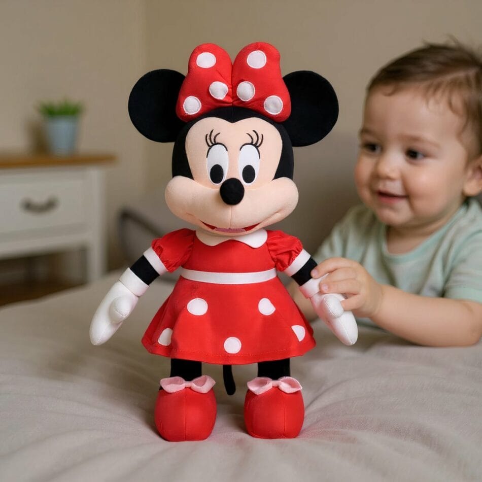 Disney Minnie Mouse Knuffel Met Roze Strik En Jurk De Knuffel
