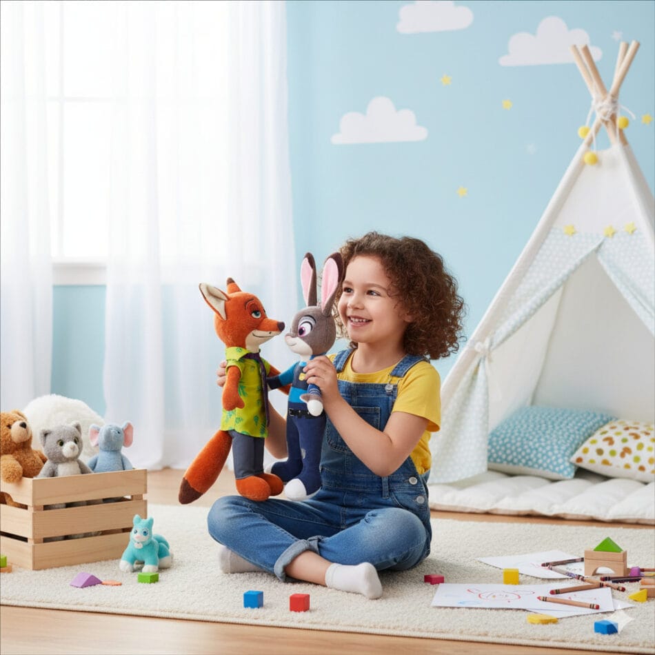 Disney Zootopie Knuffelduo Nick Wilde en Judy Hopps De Knuffel