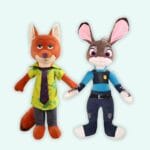 Disney Zootopie Knuffelduo Nick Wilde en Judy Hopps De Knuffel