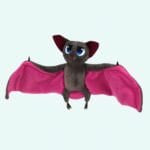 Donker Sfeervolle Halloween Knuffel Vleermuis met Zachte Vacht De Knuffel