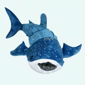 Donkerblauwe Knuffel Walvis Eenhoorn Sprankelende Ogen De Knuffel