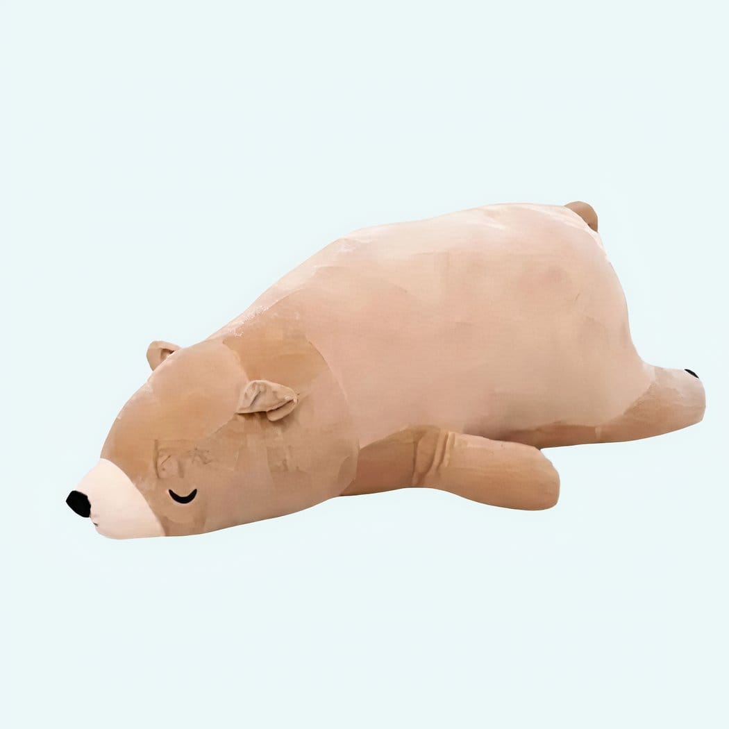 Donkerbruine Knuffelbeer met Zijdeachtige Vacht voor het Slapen De Knuffel 50-cm